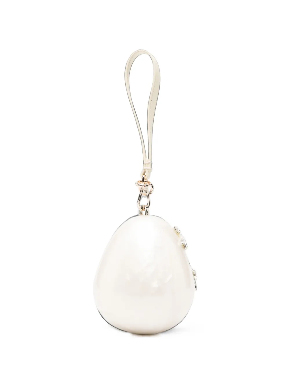 Simone Rocha crystal-embellished Egg tote bag Beige