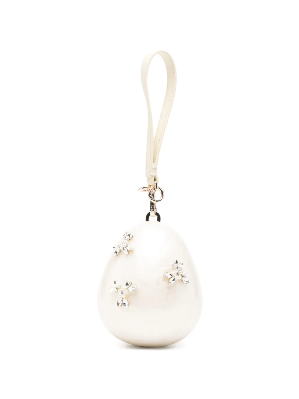 Simone Rocha crystal-embellished Egg tote bag - Tons neutres Simone Rocha crystal-embellished Egg tote bag - Tons neutres