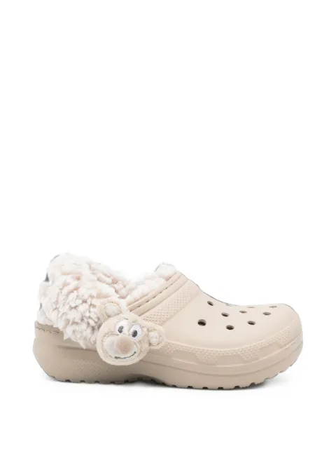 Crocs Kids shearling-lined teddy bear clogs