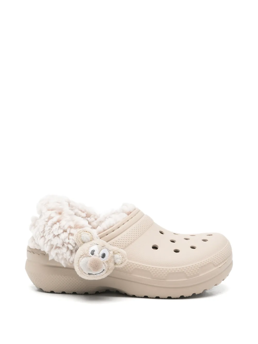 Crocs Kids shearling-lined teddy bear clogs Beige