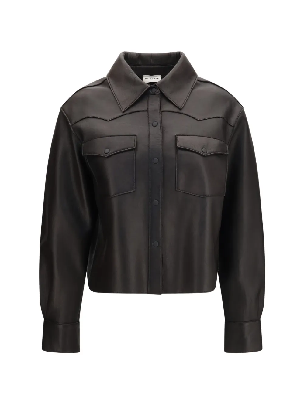 P.A.R.O.S.H. western-yoke leather jacket - Marrone