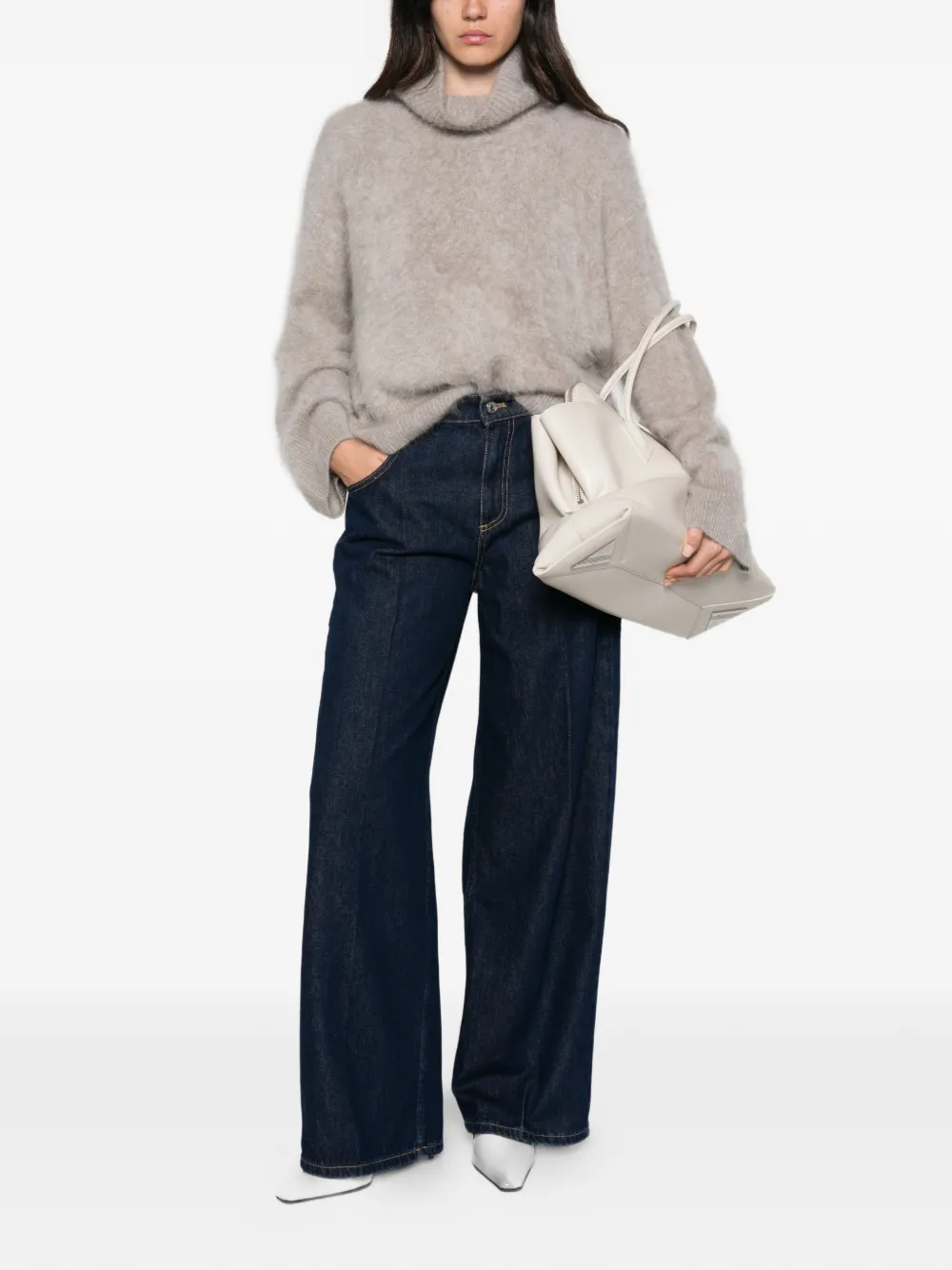 VICOLO Broek met wijde pijpen Blauw