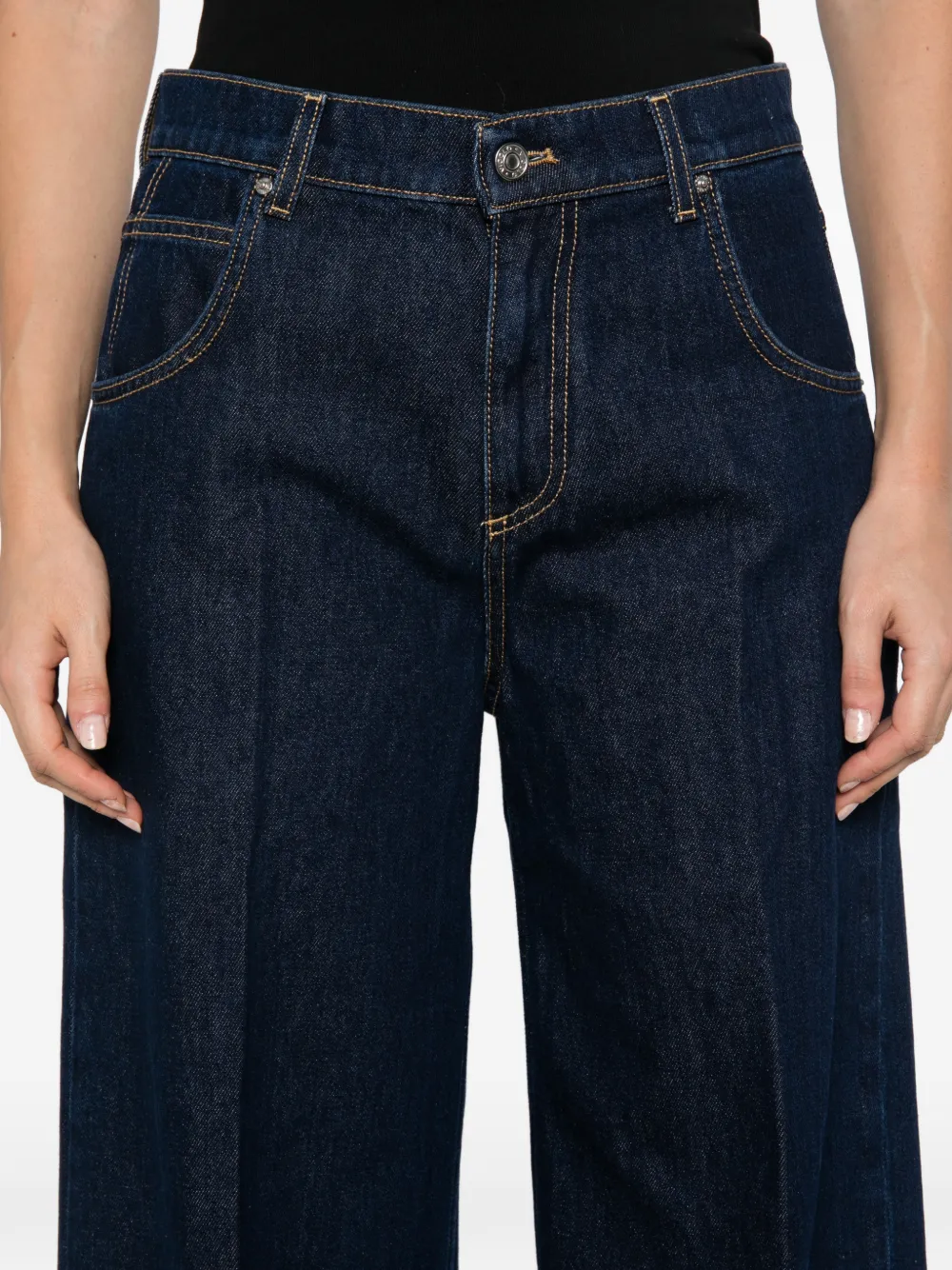 VICOLO Broek met wijde pijpen Blauw