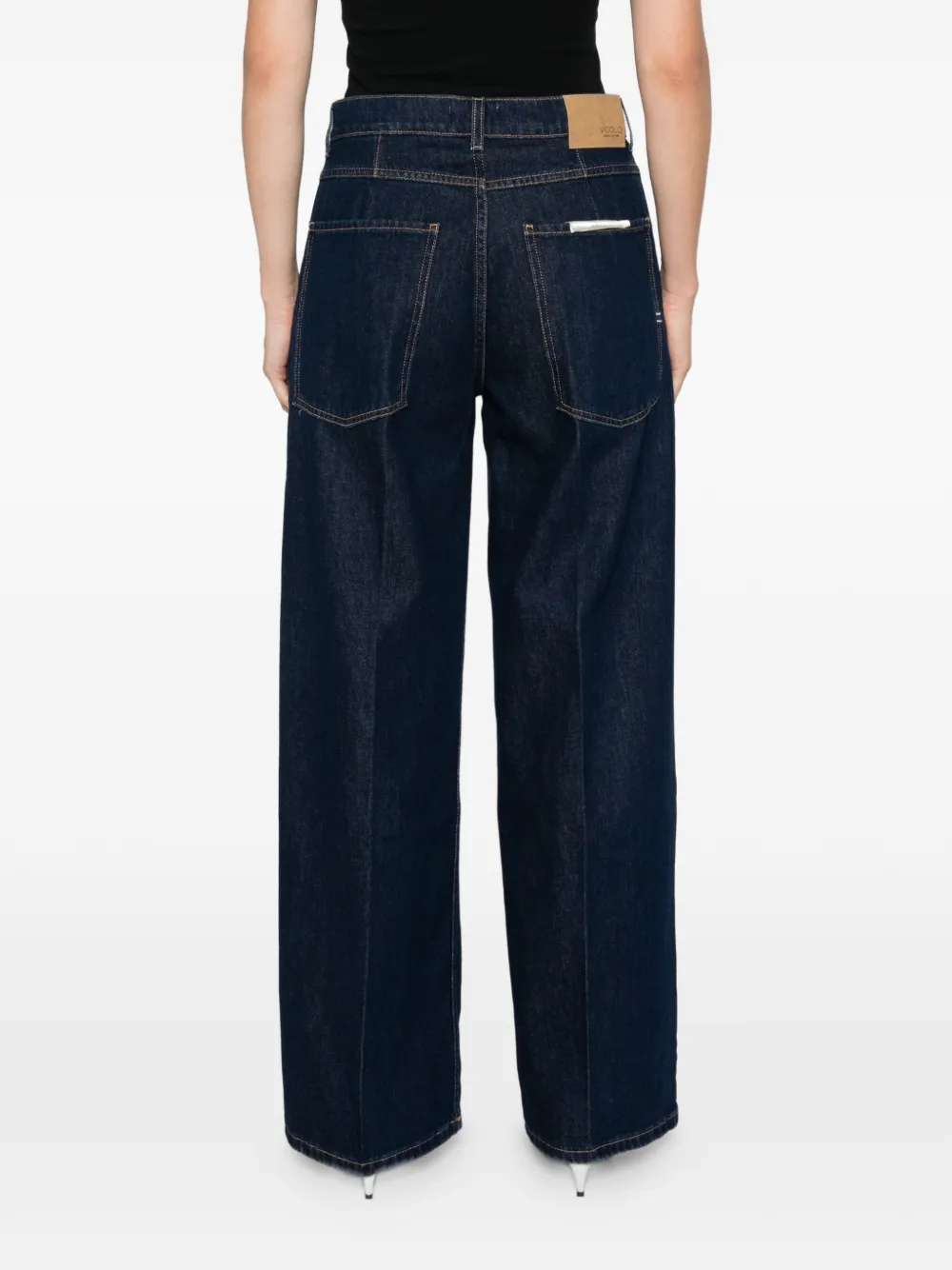 VICOLO Broek met wijde pijpen Blauw