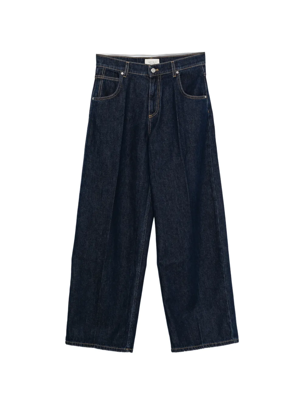 VICOLO pressed-crease wide-leg jeans - Blu