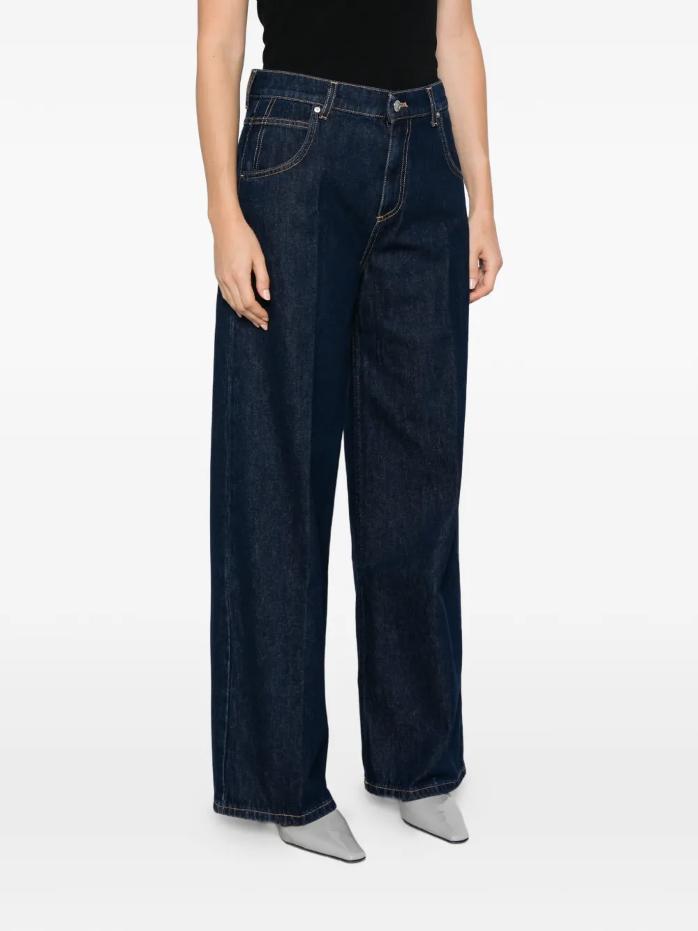 VICOLO Broek met wijde pijpen Blauw