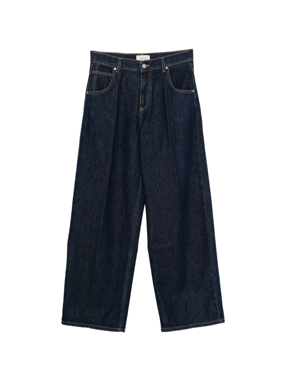 VICOLO pressed-crease wide-leg jeans - Blu