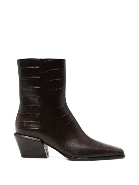 Paris Texas croc-effect leather ankle boots