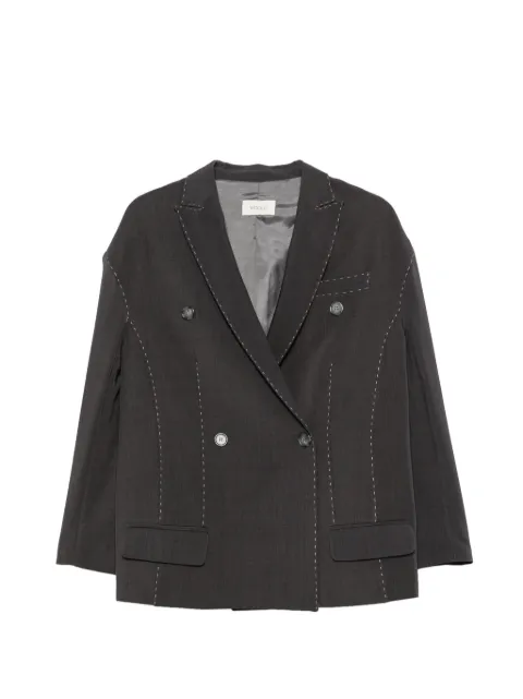 VICOLO contrast-stitched double-breasted blazer