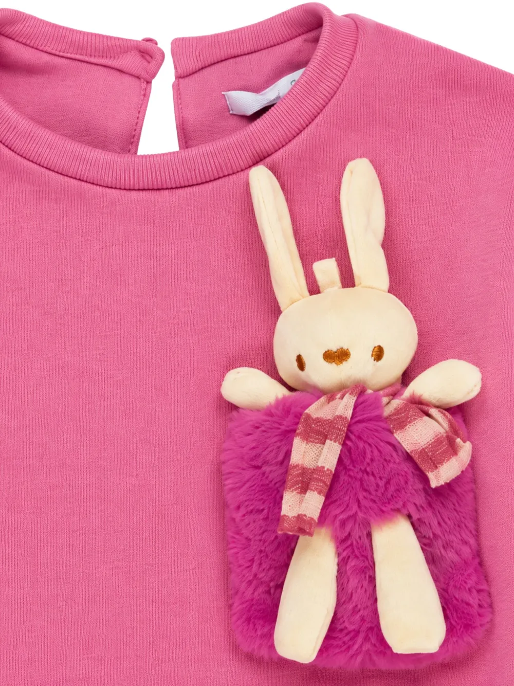 Miss Grant Kids Sweater met konijn-applicatie Roze