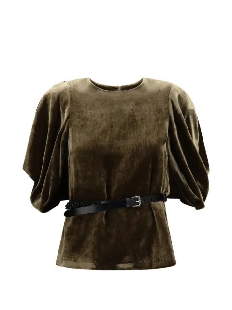 P.A.R.O.S.H. belted velvet blouse