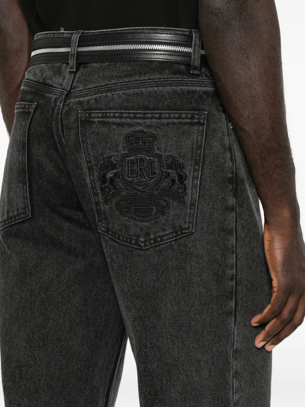 ERL Jeans met borduurwerk Zwart