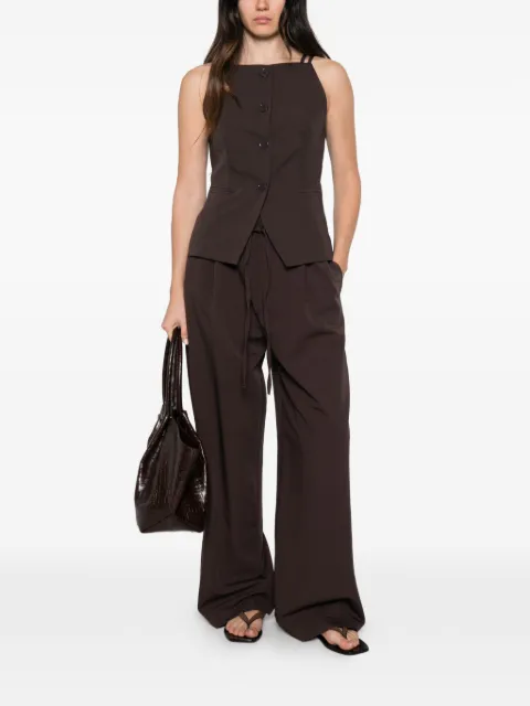VICOLO button-up sleeveless top