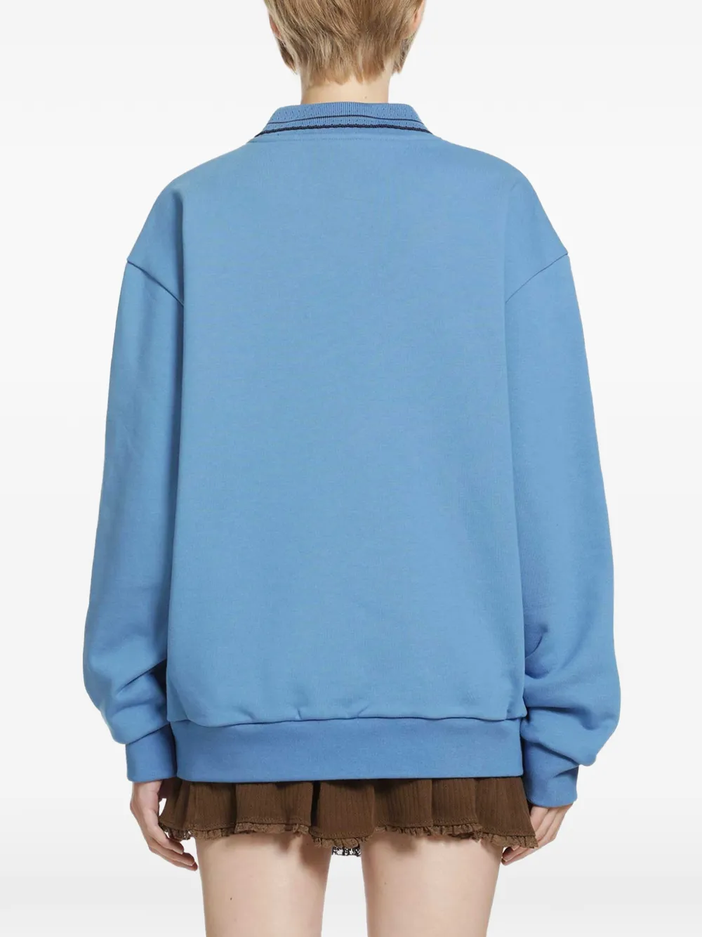 Miu Fleece sweater Blauw