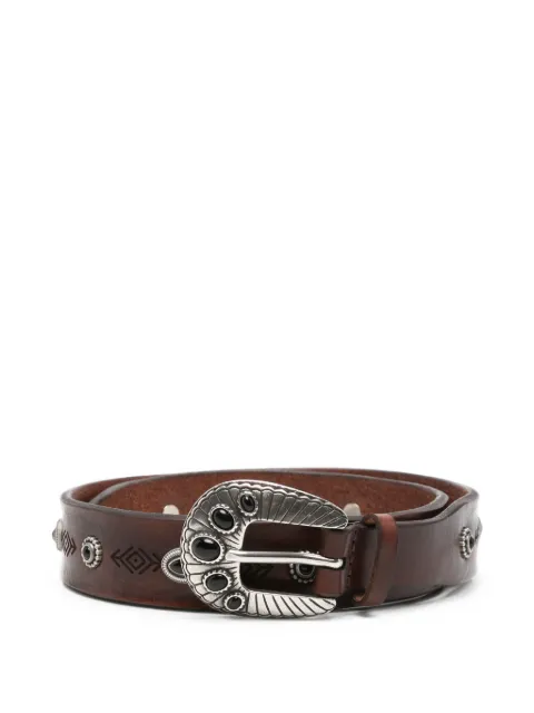 Orciani embellished engraved-buckle belt