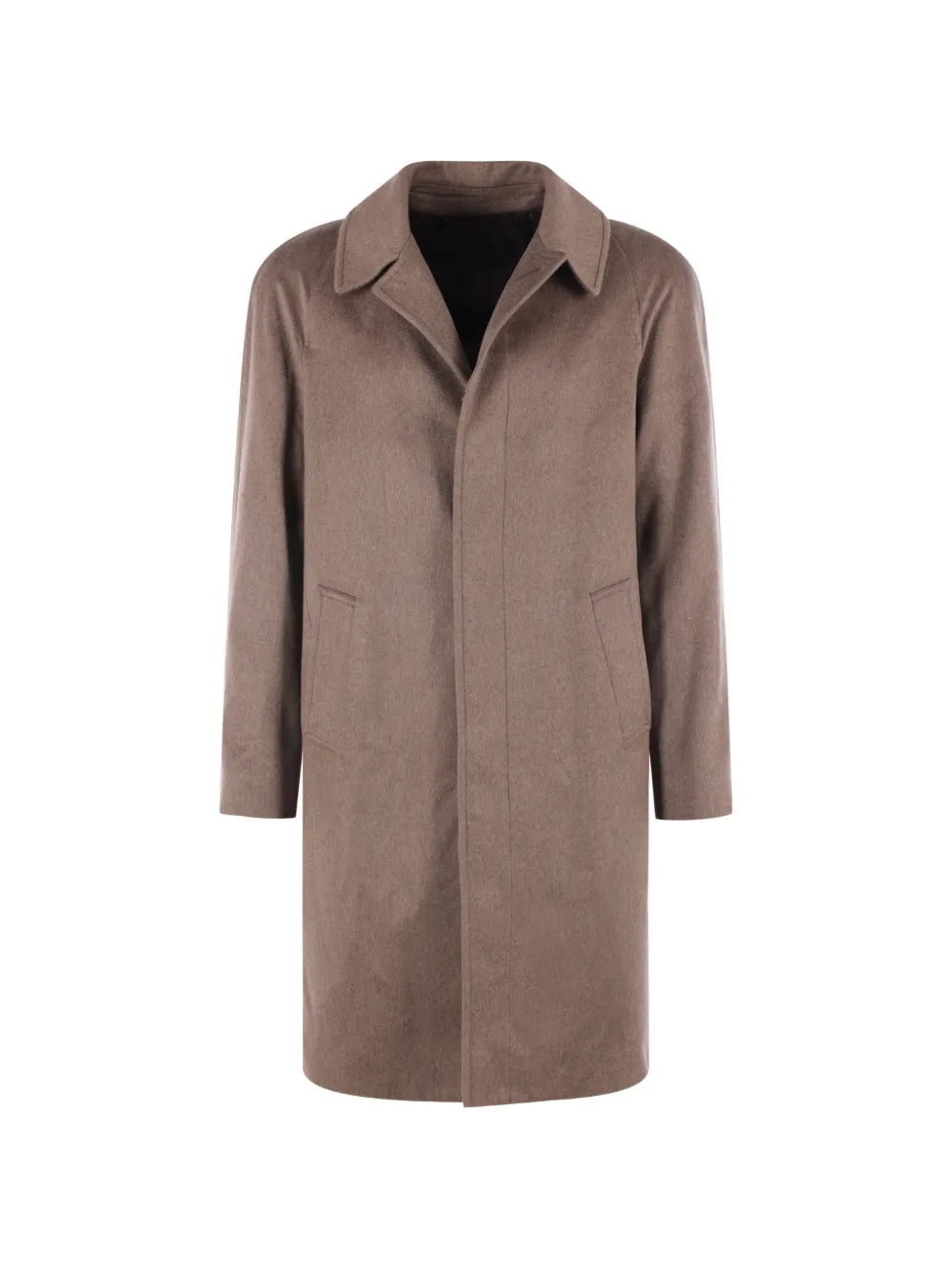 Lardini concealed-fastening coat Bruin
