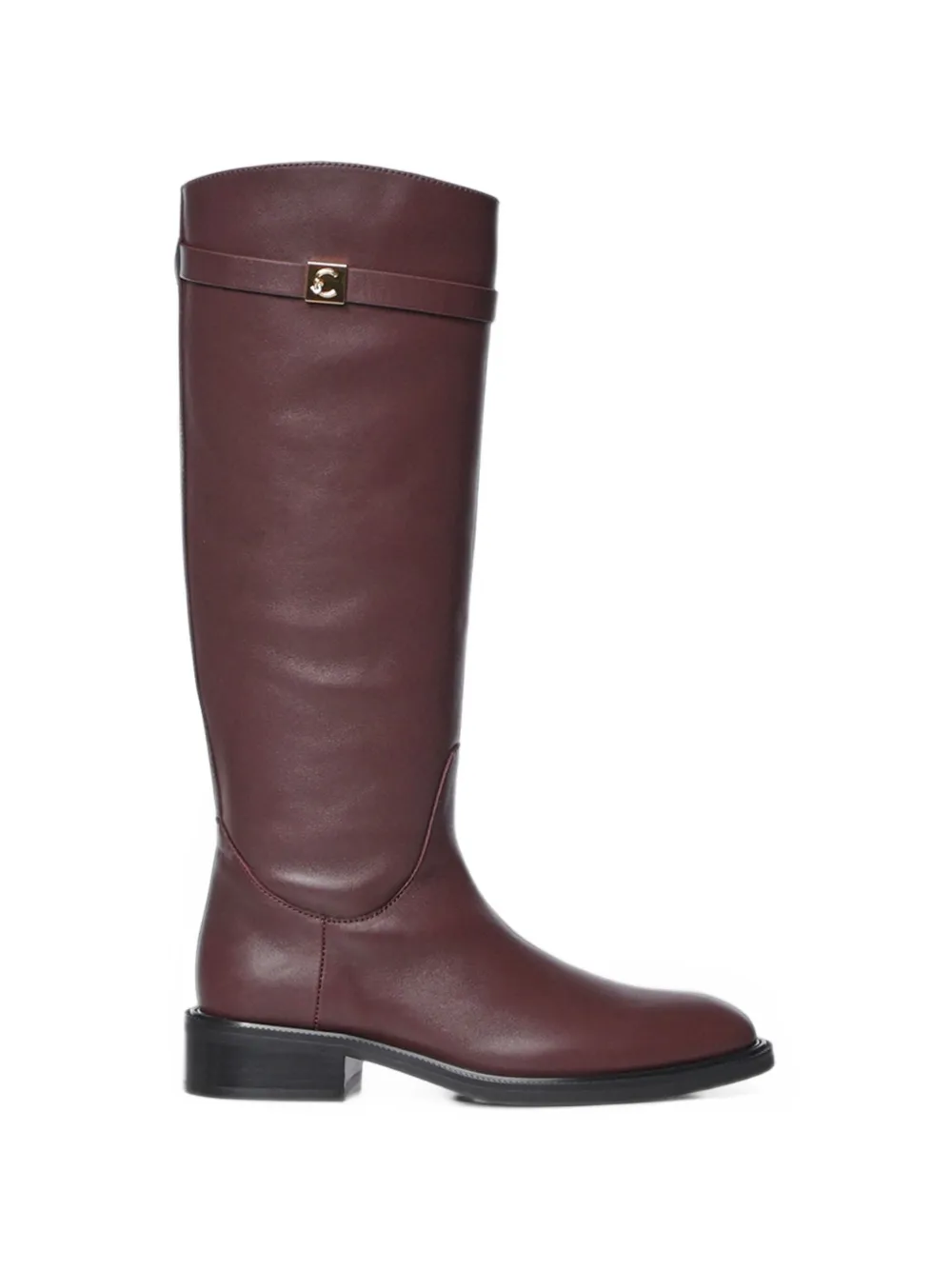 Coccinelle Pansy logo-plaque buckled boots - Rosso