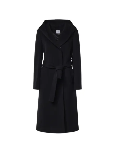 ALISHEVA hooded belted coat