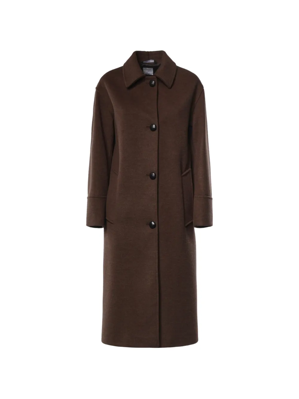 ALISHEVA button-up collared coat - Brown