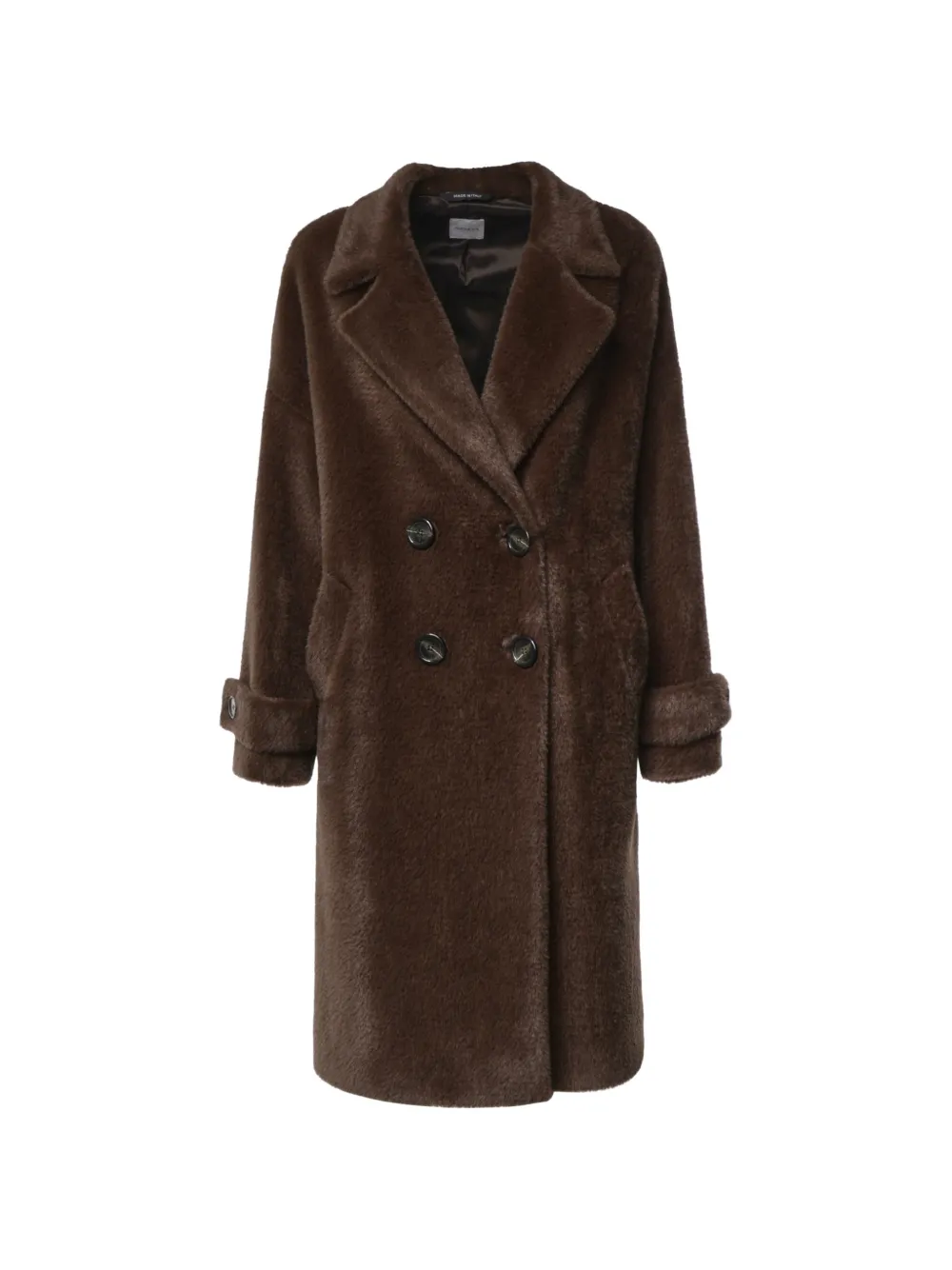 ALISHEVA double-breasted coat - Brown