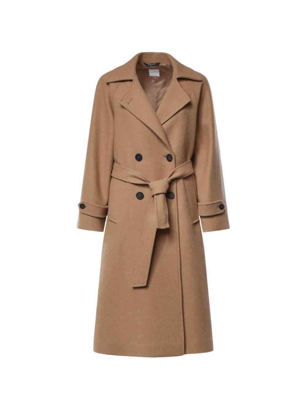ALISHEVA double-breasted belted coat - Neutrals