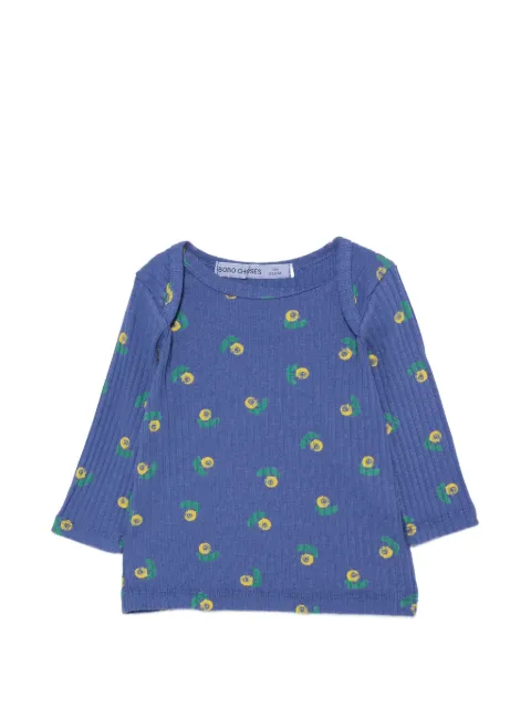 Bobo Choses floral-print ribbed T-shirt