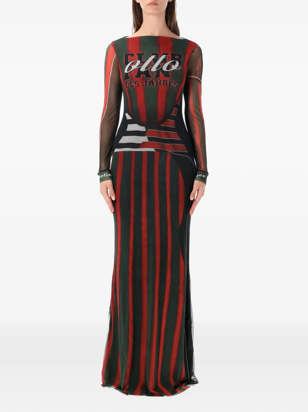 Ottolinger Sporty Polo graphic-print maxi dress - Rosso