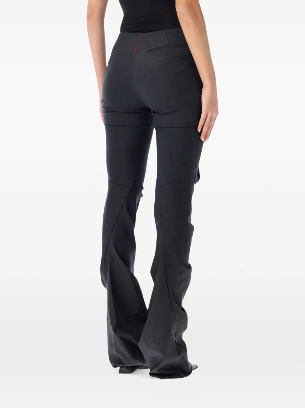 Ottolinger wrap-front twisted-seam trousers Grijs
