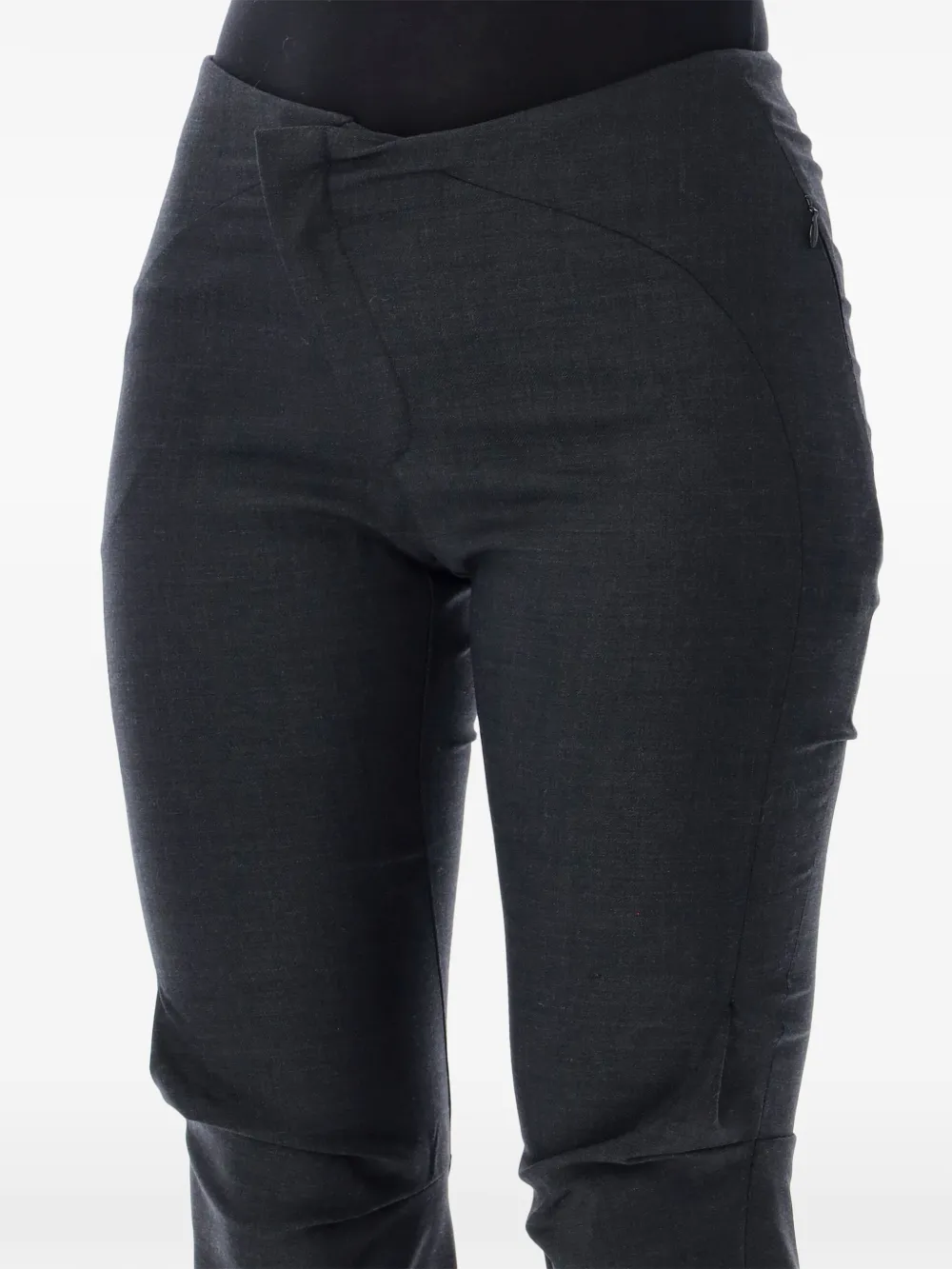 Ottolinger wrap-front twisted-seam trousers Grijs