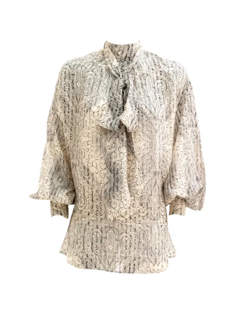 ZIMMERMANN pussy-bow paisley-print blouse