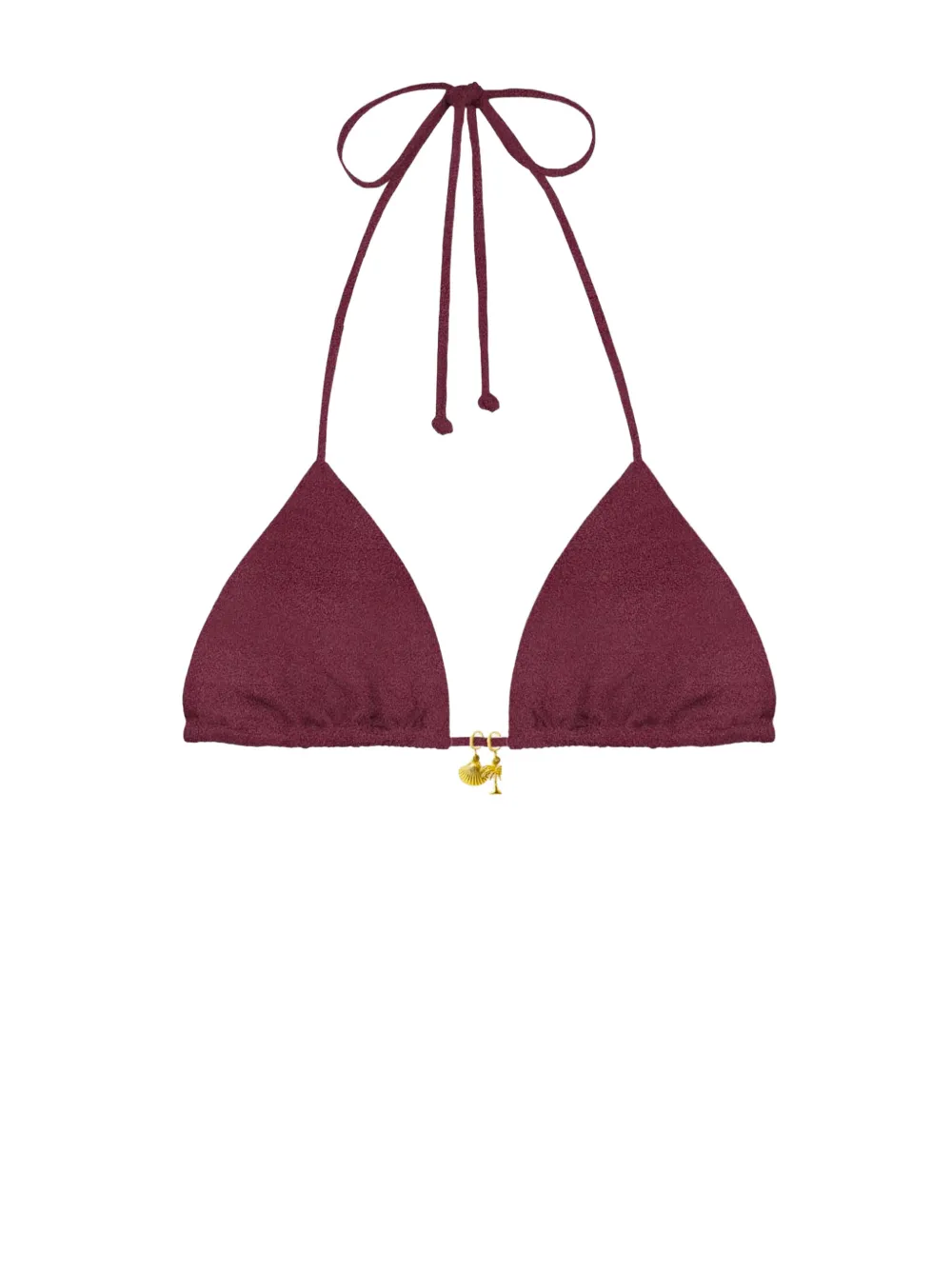 MC2 Saint Barth Bikinitop met halternek en bedel Rood