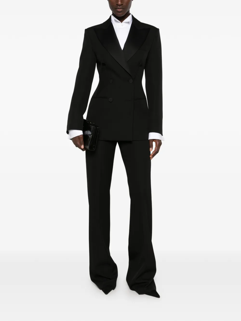 Seafarer Blazer met dubbele rij knopen en puntige revers Zwart
