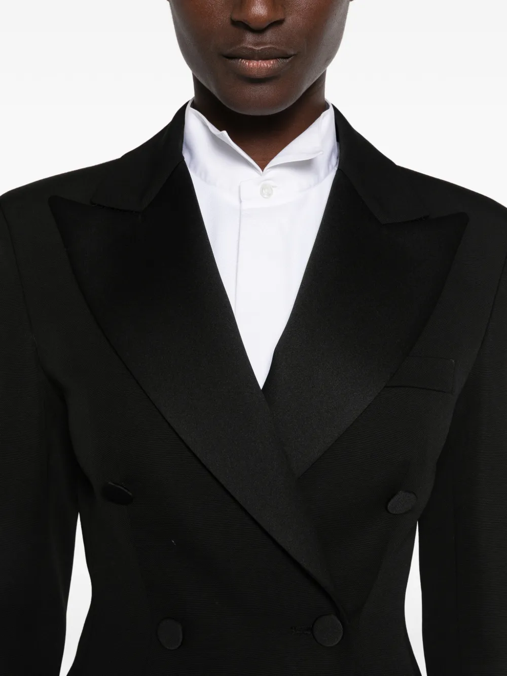Seafarer Blazer met dubbele rij knopen en puntige revers Zwart