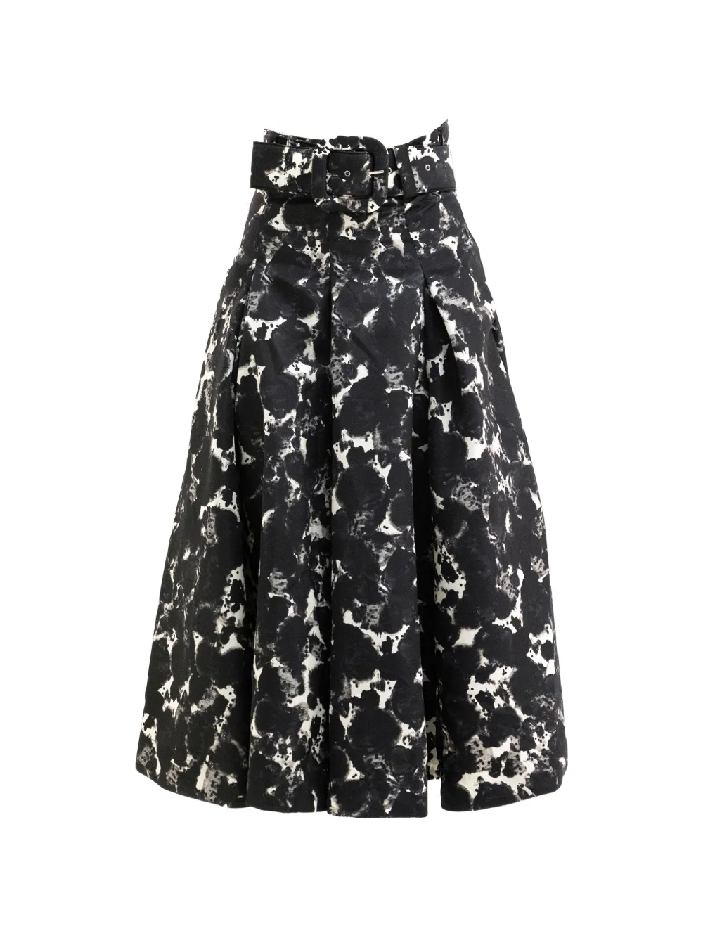 Samantha Sung Diane belted animal-print midi skirt - Noir Samantha Sung Diane belted animal-print midi skirt - Noir