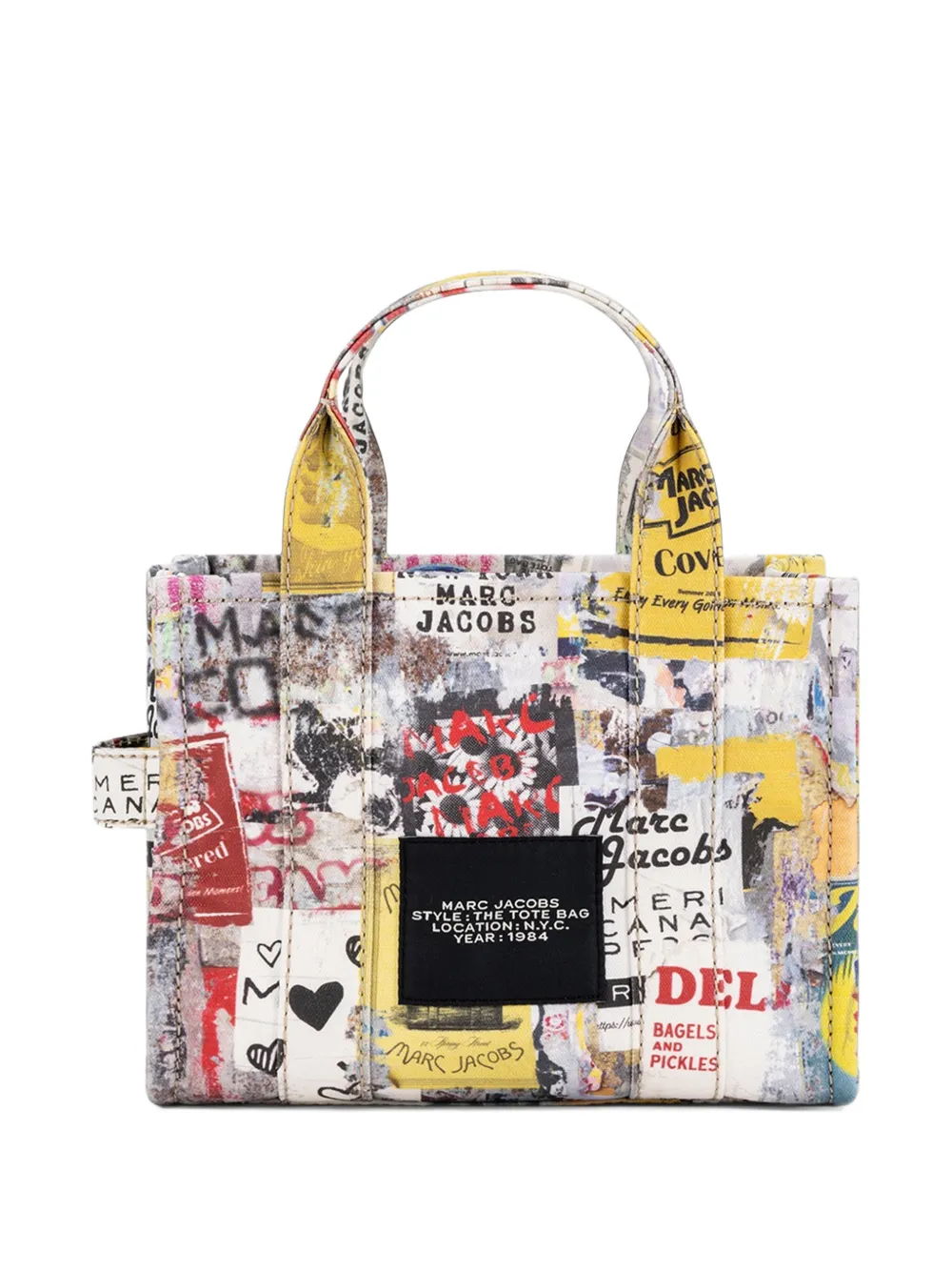 Marc Jacobs The Pop Americana canvas small tote bag Wit