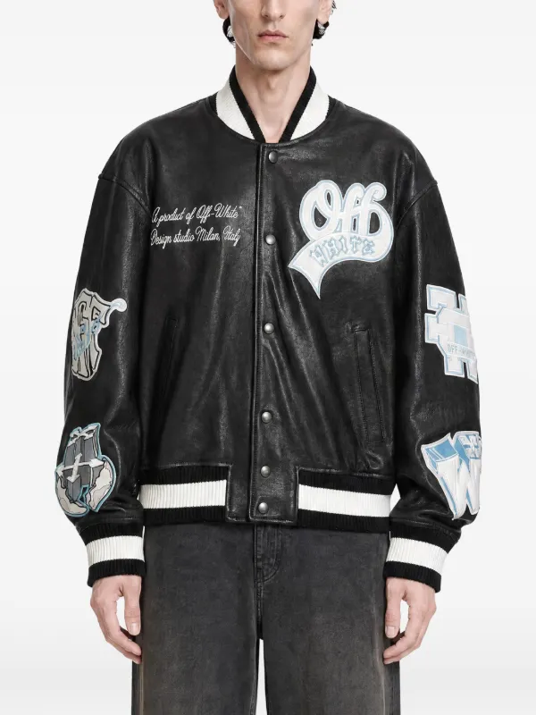 Off-White スタジアムジャンパー | ブラック | FARFETCH JP