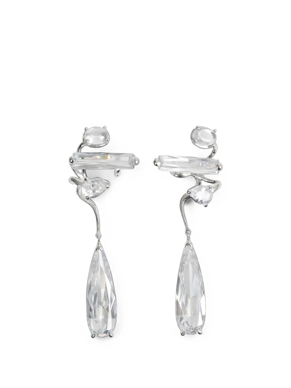 Alan Crocetti Clear Mixed Drop crystal-embellished cuffs