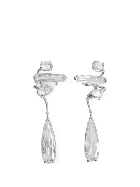 Alan Crocetti Clear Mixed Drop crystal-embellished cuffs