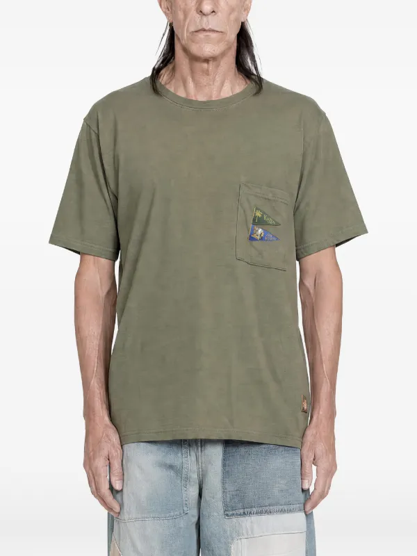 KAPITAL カットソー　カーキ KAPITAL ポケット Tシャツ | グリーン | FARFETCH JP