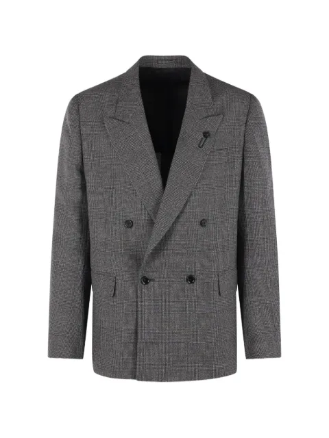 Lardini prince of wales check double-breasted blazer