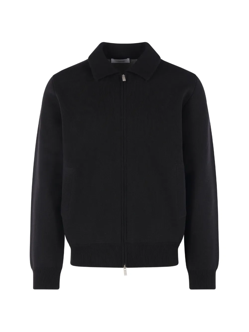 Lardini zip-up knitted cardigan Zwart