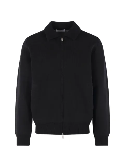 Lardini zip-up knitted cardigan