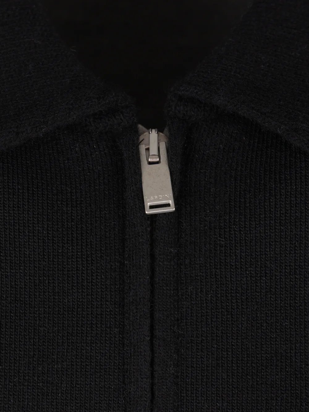 Lardini zip-up knitted cardigan Zwart