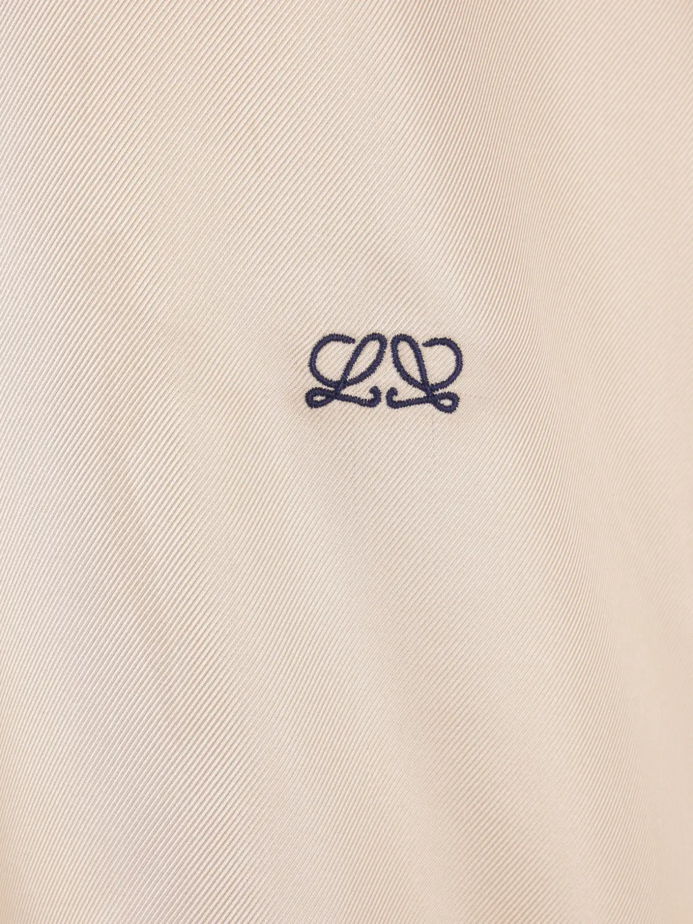 LOEWE Zijden blouse met cape Beige
