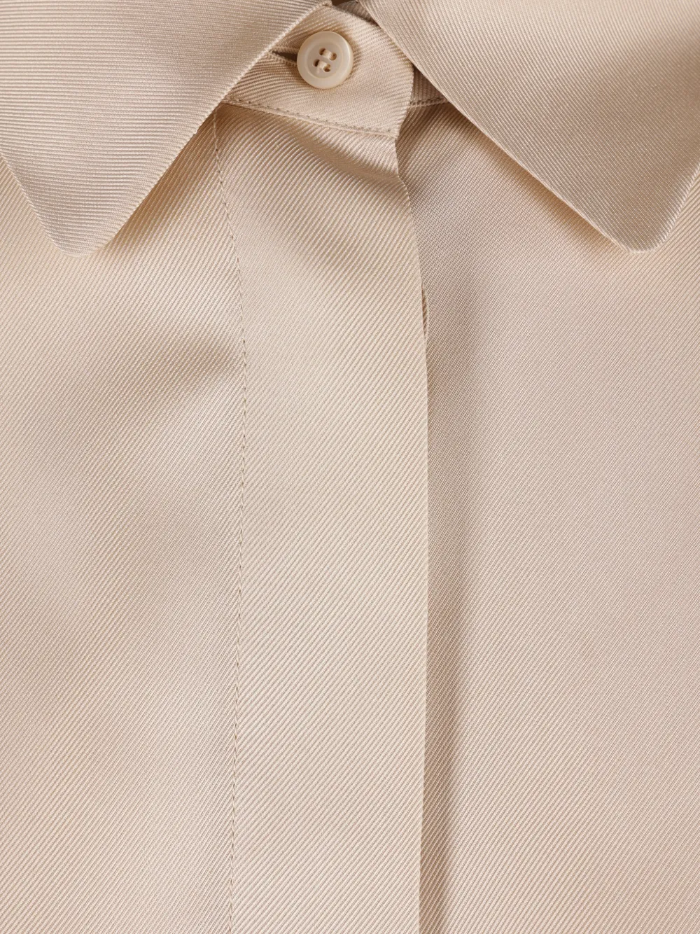 LOEWE Zijden blouse met cape Beige