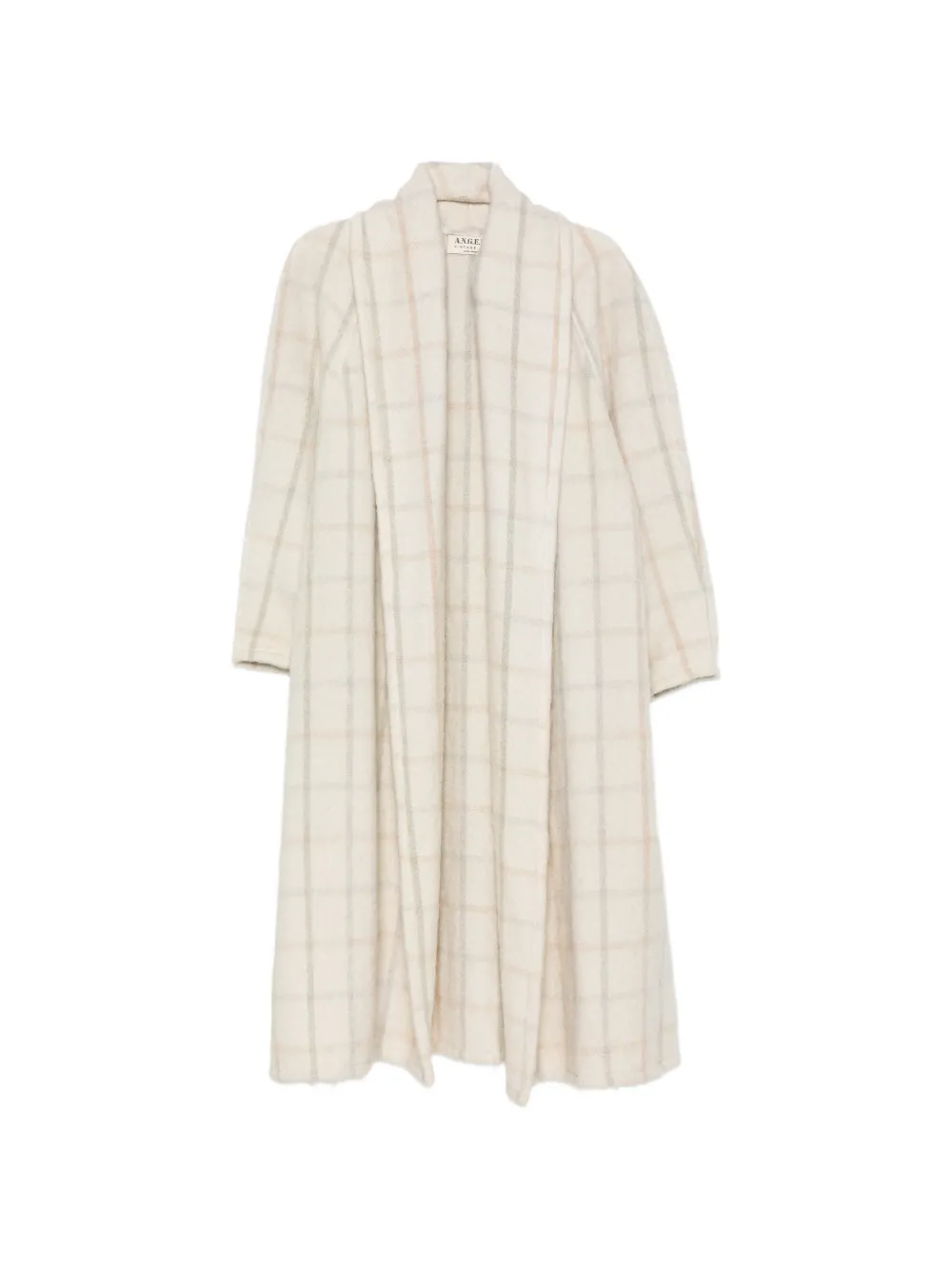 A.N.G.E.L.O. Vintage Cult 1980s check shawl-collar coat - Neutrals