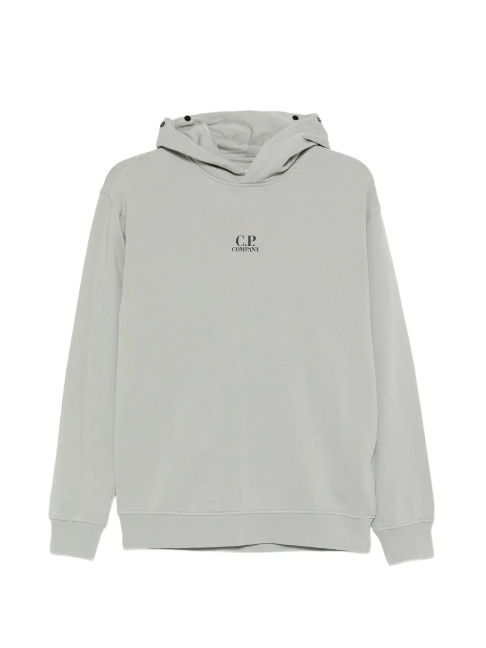 C.P. Company Kids Goggle-detail logo-print hoodie Grijs