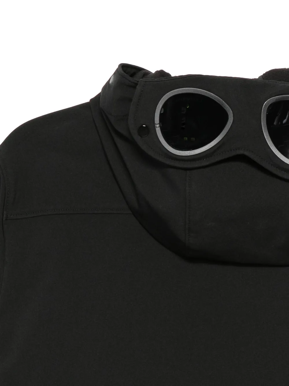 C.P. Company Kids Goggle-detail zip-up jacket Zwart