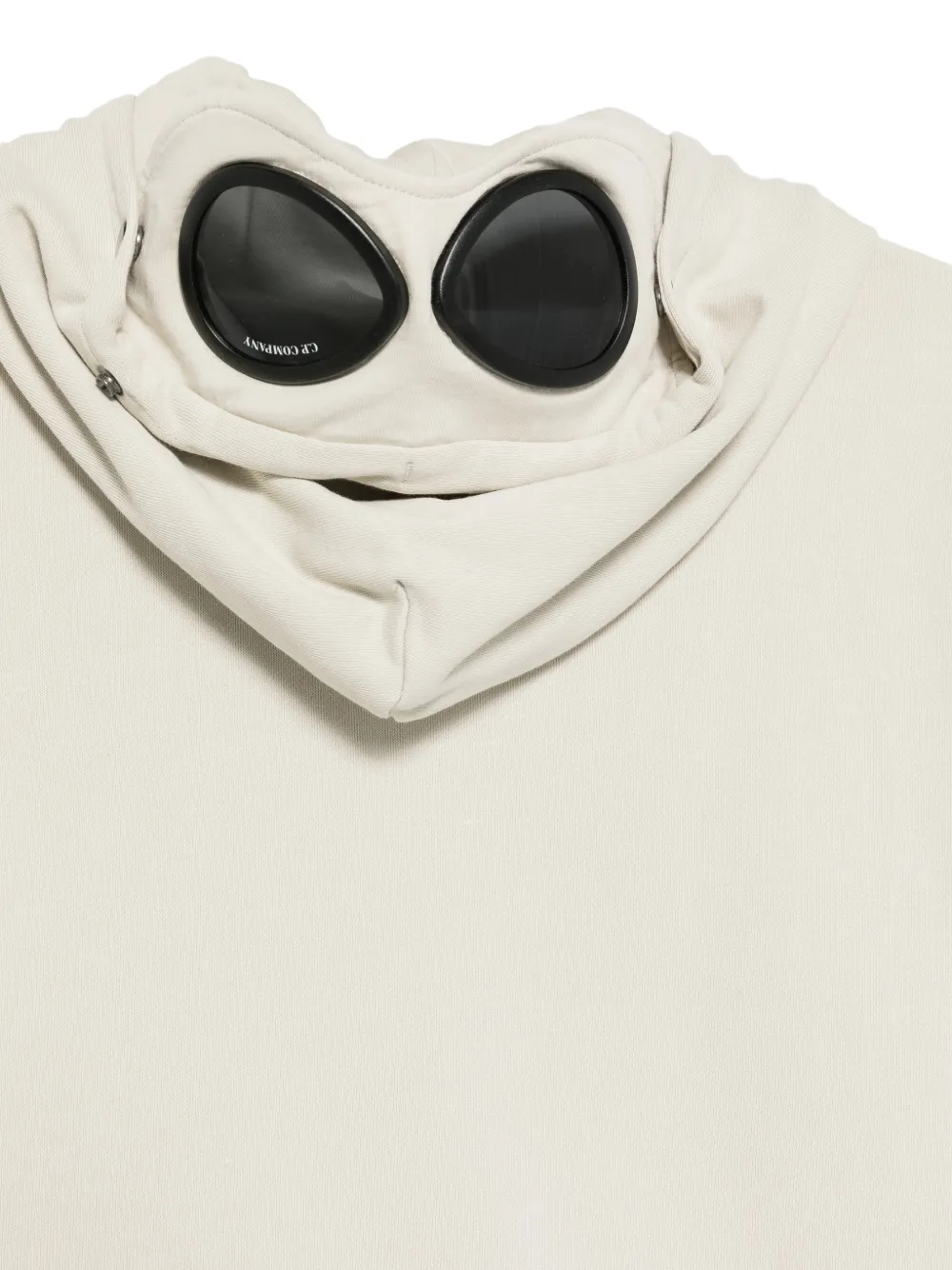 C.P. Company Kids Goggle zip-up hoodie Beige