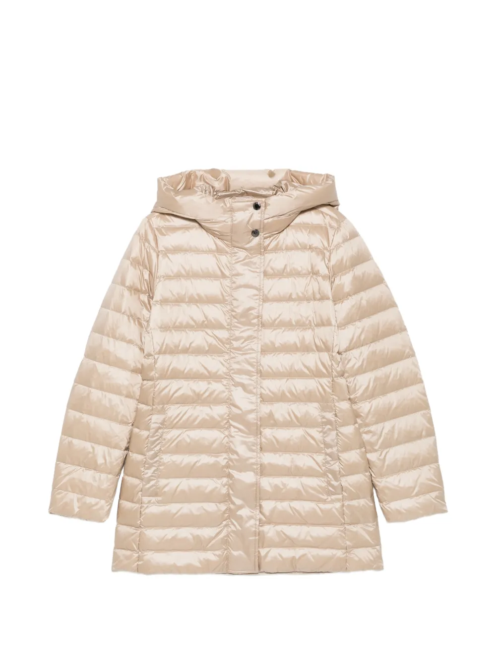Woolrich quilted hooded coat Beige